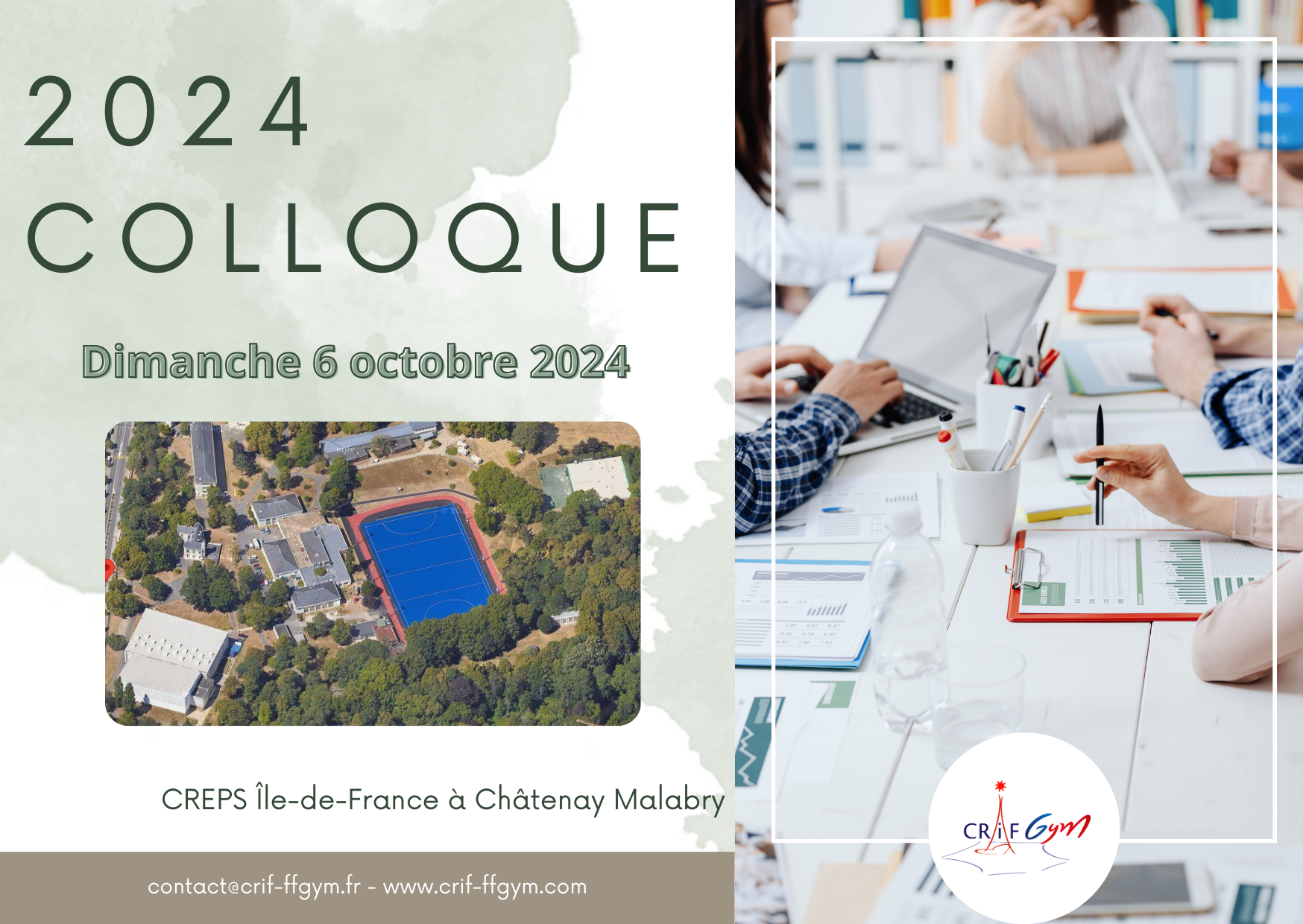 CRIFGYM : Colloque - Dimanche 06 octobre 2024 - CREPS IDF